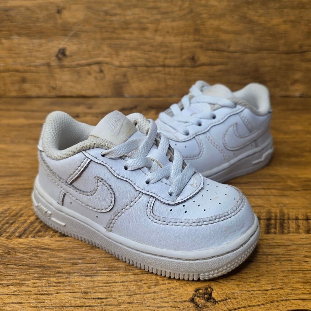 Nike Air Force 1 Triple White Sneaker size 6 child